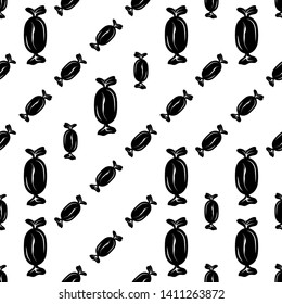 Candy Icon, Candy Seamless Pattern Vector Art Illustration