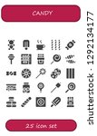  candy icon set. 25 filled candy icons. Simple modern icons about  - Gummy bear, Popsicle, Chocolate, Candy, Lollipop, Vending machine, Candy shop, Cookie, Sweet, Cookies, Chewing gum