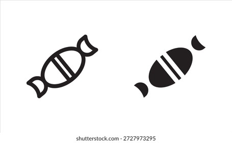 Conjunto de iconos de caramelo, Ilustración vectorial sobre fondo blanco