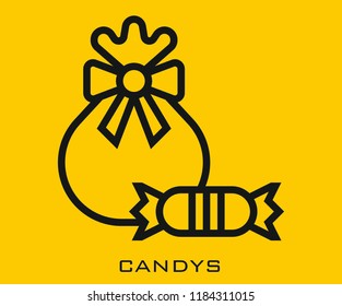 Candy icon signs