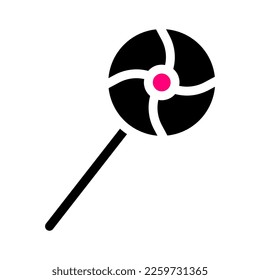 candy icon solid black pink style valentine illustration vector element and symbol perfect. Icon sign from modern collection for web.