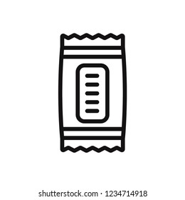 Candy icon. Sweet,sugar symbol. Flat vector sign isolated on white background. Simple vector illustration for graphic and web design.