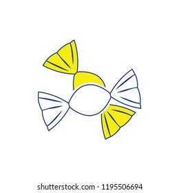 Candy icon. Thin line design. Vector illustration.