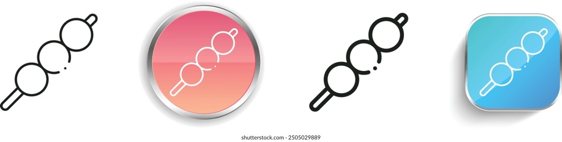 candy icon. Thin Linear, Regular and Button Style Design Isolated On White Background