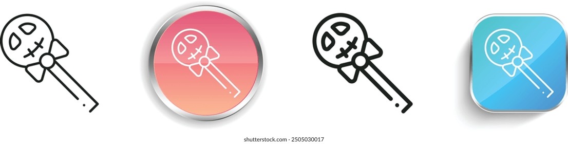 candy icon. Thin Linear, Regular and Button Style Design Isolated On White Background
