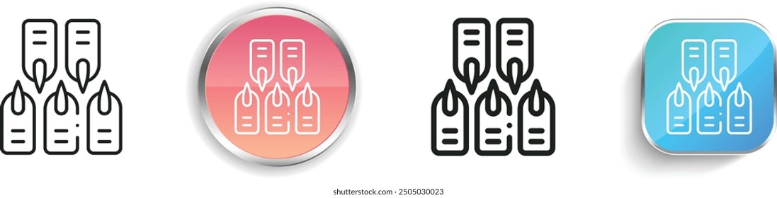 candy icon. Thin Linear, Regular and Button Style Design Isolated On White Background
