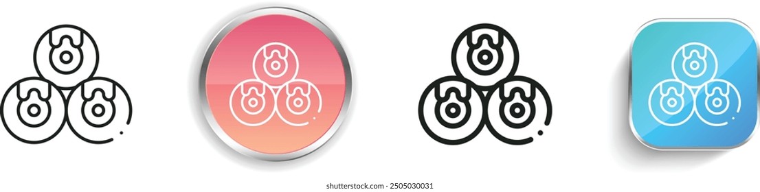candy icon. Thin Linear, Regular and Button Style Design Isolated On White Background