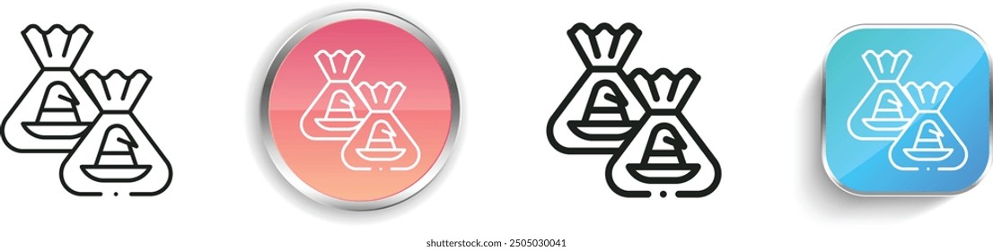 candy icon. Thin Linear, Regular and Button Style Design Isolated On White Background