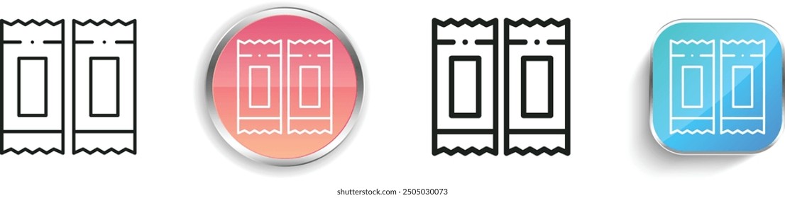 candy icon. Thin Linear, Regular and Button Style Design Isolated On White Background