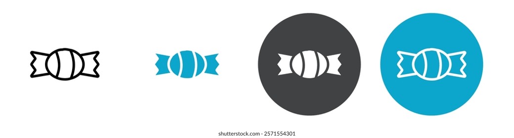 candy icon Vector illustration in black