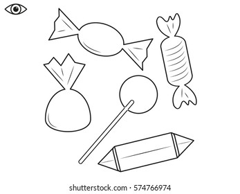 candy icon, vector illustration eps10