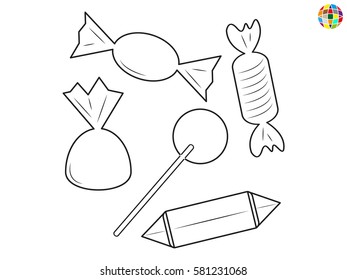 candy icon, vector illustration eps10