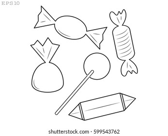 candy icon, vector illustration eps10