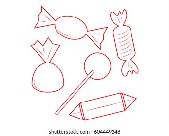 candy icon, vector illustration eps10
