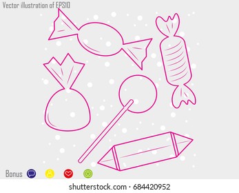 candy icon, vector illustration eps10
