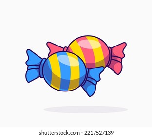 candy icon vector illustration. flat cartoon style. on a white background.