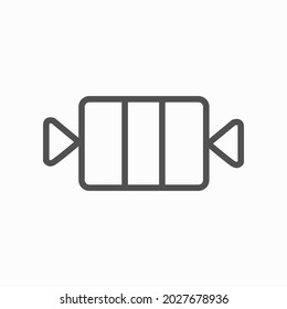 Ilustración vectorial de icono de caramelo. Aislado sobre fondo blanco
