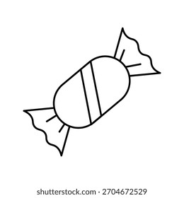 Icono de caramelo, Ilustración vectorial sobre fondo blanco