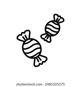 candy icon vector in line style