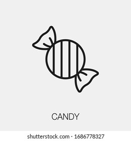 candy icon vector. Linear style sign for mobile concept and web design. candy symbol illustration. Pixel vector graphics - Vector.