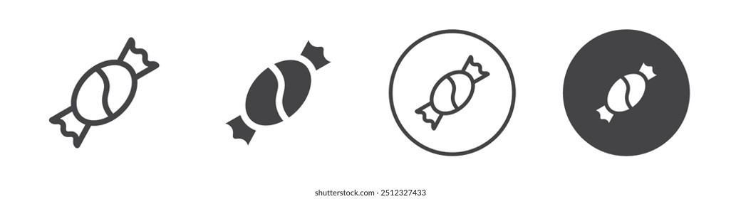 Contorno del logotipo del Vector del icono del caramelo