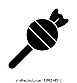 Candy Icon Vector on Glyph Style Isolated White Background. EPS 10.