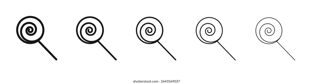 Candy icon vector outline set illustration sign
