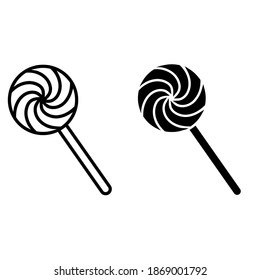 Candy icon vector set. sweet illustration sign collection. christmas symbol.