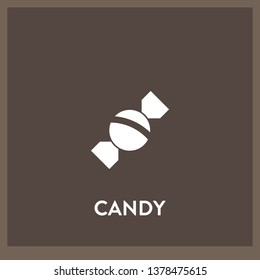 candy icon vector. candy sign on white background. candy icon for web and app