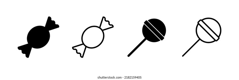 Candy icon vector. candy sign and symbol.