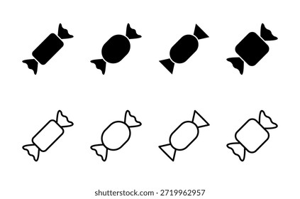 Süßigkeiten-Ikone, Vektor. Bonbonzeichen und -symbol.