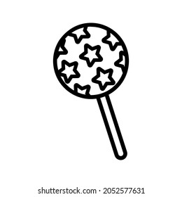 Kantensymbol, Vektorgrafik. Süßigkeiten, Illustrationszeichen. Geburtstagssymbol. Urlaubslogo.
