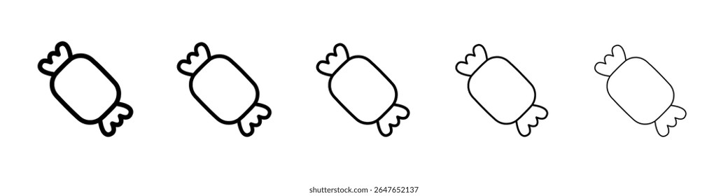 candy icon vector thin outline style sign