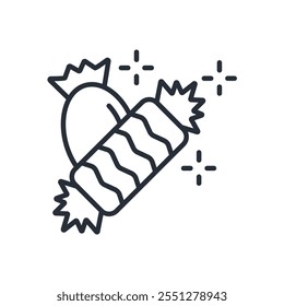 ícone de doce. vetor.Editável traço.sinal de estilo linear para usar web design,ilustração logo.Symbol.