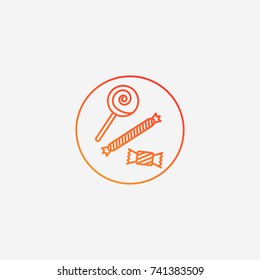 Candy icon.gradient illustration isolated vector sign symbol