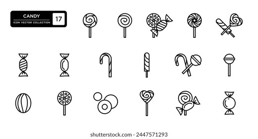 Candy icons collection,vector icon templates editable and resizable