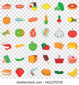 Candy icons set. Cartoon style of 36 candy vector icons for web for any design