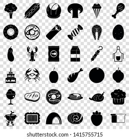 Candy icons set. Simple style of 36 candy vector icons for web for any design