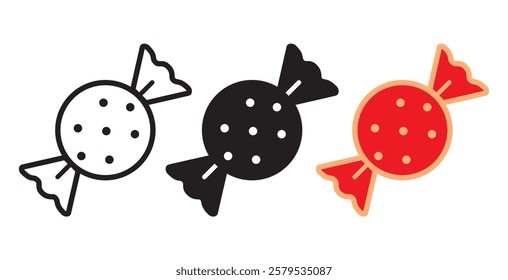 Candy icons vector. Flat and isolated candy icon ilustration eps 10