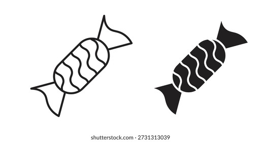 Iconos de caramelo. Vector icono lineal aislado sobre fondo blanco.