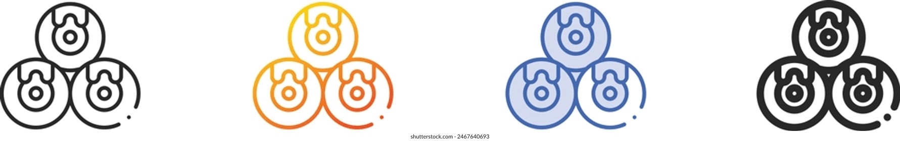 candy icon.Thin Linear, Gradient, Blue Stroke and bold Style Design Isolated On White Background