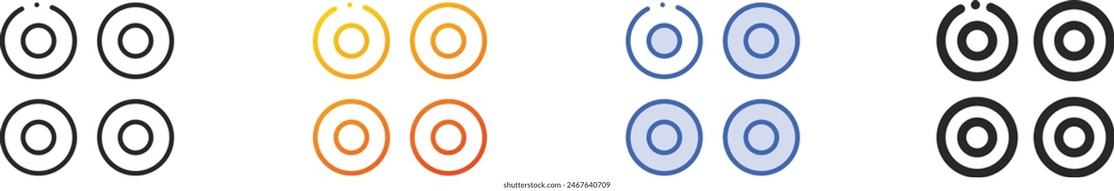 candy icon.Thin Linear, Gradient, Blue Stroke and bold Style Design Isolated On White Background