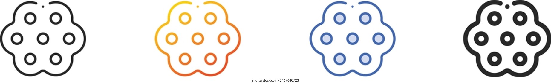 candy icon.Thin Linear, Gradient, Blue Stroke and bold Style Design Isolated On White Background