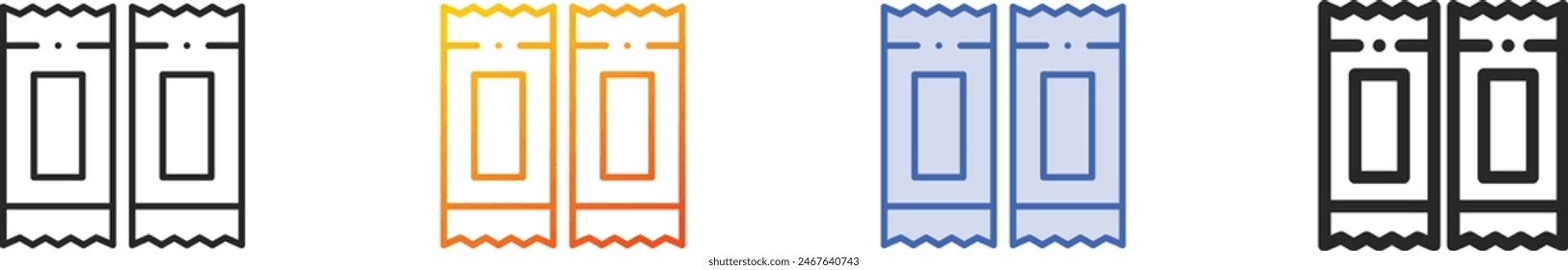 candy icon.Thin Linear, Gradient, Blue Stroke and bold Style Design Isolated On White Background