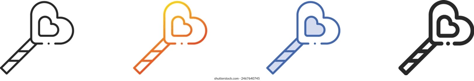 candy icon.Thin Linear, Gradient, Blue Stroke and bold Style Design Isolated On White Background