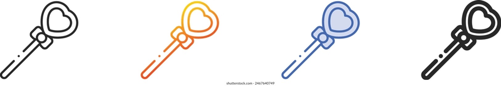 candy icon.Thin Linear, Gradient, Blue Stroke and bold Style Design Isolated On White Background
