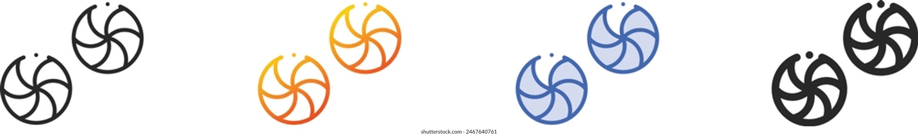 candy icon.Thin Linear, Gradient, Blue Stroke and bold Style Design Isolated On White Background
