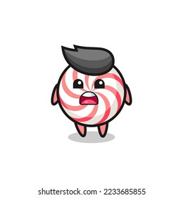 candy illustration with apologizing expression, saying I am sorry , cute style design for t shirt, sticker, logo element