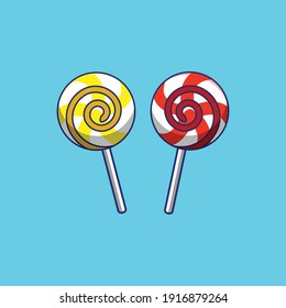 candy illustration with flat style design