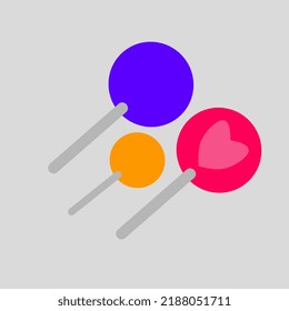 candy illustration on gray background
